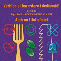 ACREDITA LA TEUA EXPERIÈNCIA LABORAL I/O FORMACIÓ NO FORMAL AMB UN TÍTOL OFICIAL